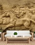 Golden Horses Sculpture